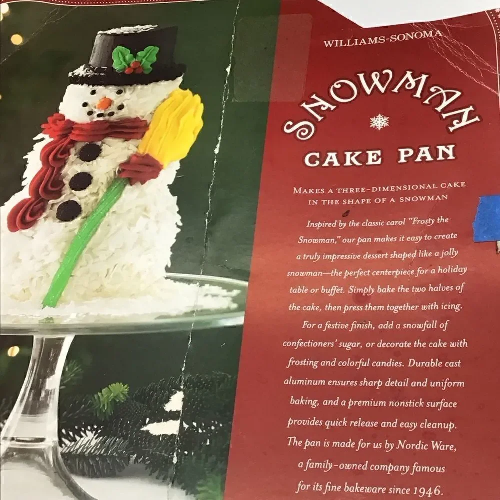 Williams Sonoma Nordic Ware Snowman Cake Pan